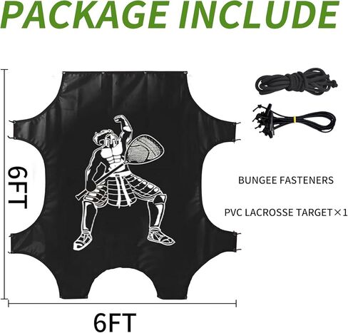 شبكة هدف التصويب الصغيرة تانغ لاكروس: شبكة تدريب متينة من البولي فينيل كلوريد مقاس 6 × 6 أقدام للتدريب الدقيق في الفناء الخلفي أو الميدان - للمبتدئين من الشباب إلى اللاعبين المتقدمين in Kuwait