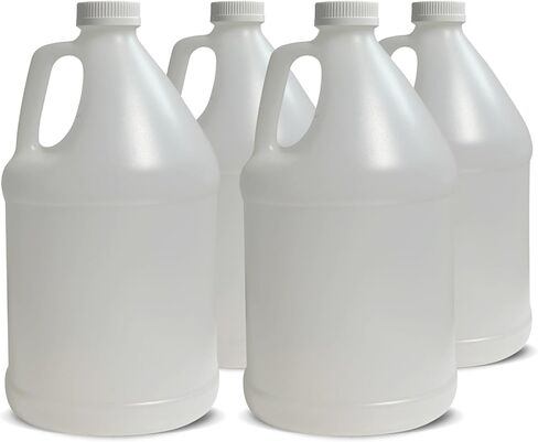 أباريق بلاستيكية سعة 1 جالون من جولي - حاويات HDPE خالية من مادة BPA مع أغطية لولبية آمنة، مقاومة للتسرب ومتينة للاستخدام السكني أو التجاري (عبوة من 4 قطع) in Kuwait
