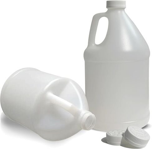 أباريق بلاستيكية سعة 1 جالون من جولي - حاويات HDPE خالية من مادة BPA مع أغطية لولبية آمنة، مقاومة للتسرب ومتينة للاستخدام السكني أو التجاري (عبوة من 4 قطع) in Kuwait