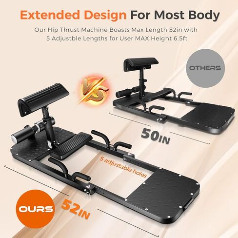 BODYRHYTHM Hip Thrust Machine with 2 Sets of Resistance Bands, Sissy Squat Machine, Squat Workout Machine & Glutes Workout Equipment, Bulgarian Split Squat Stand for Legged Lunges. in Saudi Arabia