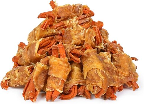 Mon2sun Rawhide Cog Treats ، وجبات خفيفة من البطاطا الحلوة الأرجواني المغلفة بالدجاج ، وعلاجات صحية وطبيعية ، وتدريب على الكلاب الصغيرة ، 10.6 أوقية (30 عدد - حزمة 1) in Kuwait