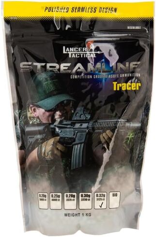 لانسر التكتيكي .20g-.32g Green Tracer يتوهج في الظلام Airsoft BBS - جهاز تتبع سلس من الدرجة BBS، صنع في تايوان in Saudi Arabia