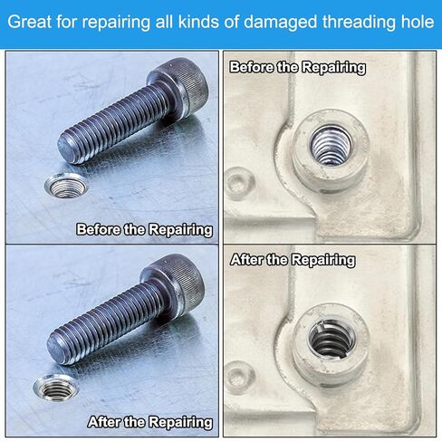 PATIKIL Thread Adapters Sleeve Reducing Nut, 6 Pcs M10*1.5 Male to M8*1.25 Female Repairing Insert Nut Screw Reducer Conversion Stainless Steel Fastener 20mm in Saudi Arabia