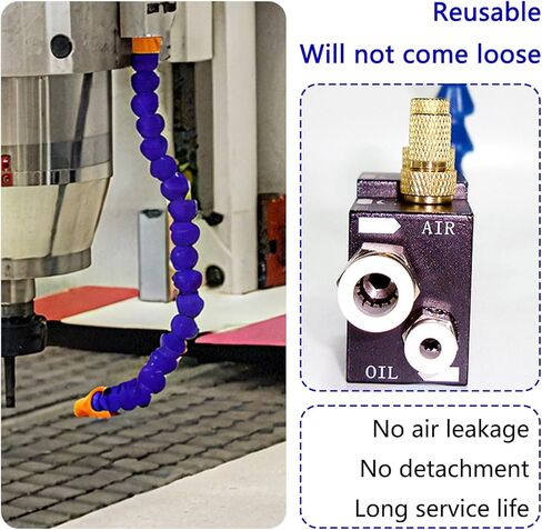 خرطوم تبريد بقاعدة مغناطيسية لنظام تبريد المخرطة مع فوهة هواء مرنة ووصلة رذاذ سائل التبريد in Kuwait