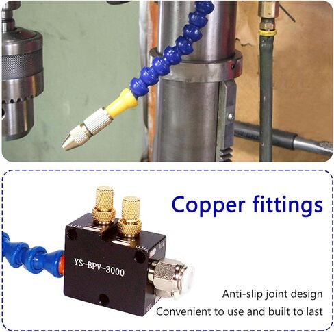 خرطوم تبريد بقاعدة مغناطيسية لنظام تبريد المخرطة مع فوهة هواء مرنة ووصلة رذاذ سائل التبريد in Kuwait