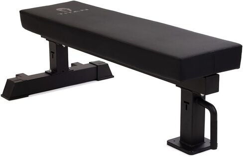 Titan Fitness TITAN Series Single Post Flat Bench, 4" Thick HeftyGrip Vinyl Pad, Rated 1,200 LB, Dedicated Home Gym Competition Weightlifting, Strength Training Utility Bench in Saudi Arabia