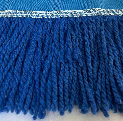Industrial Dust Mop Kit – Includes 60 Inch Blue Twisted Closed Loop Mop Head, Wood Handle, and Heavy-Duty Wire Frame – Commercial Grade for Janitorial & Facility Cleaning in Saudi Arabia