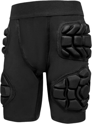 Topeter Youth Football Girdle with Hip and Thigh Pads, Protective Padded Compression Shorts with Cup Pocket in Saudi Arabia