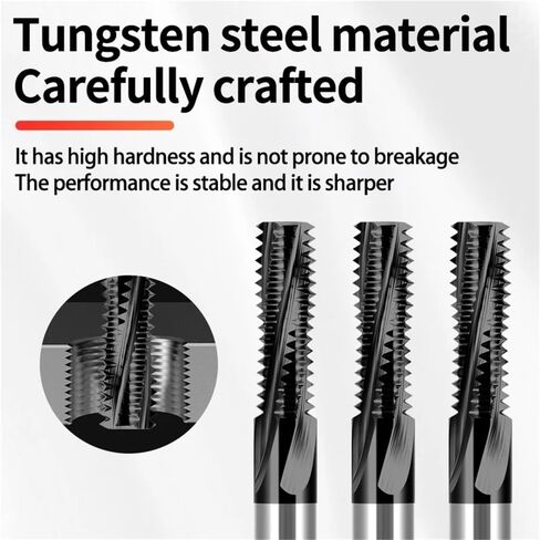 60° Tungsten Steel Full Thread Milling Cutter M3 M4 M5 M6 M8 M10 M12 M14 M16 Mill Mills Cutters(M12X0.75XD10X75L) in Saudi Arabia