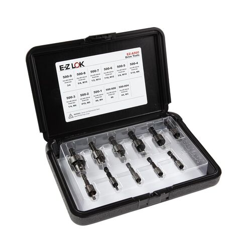 E-Z LOK Slotted Threaded Insert Drive Tool Assortment Kit for Metal and Wood, #4 to 3/4 in Saudi Arabia