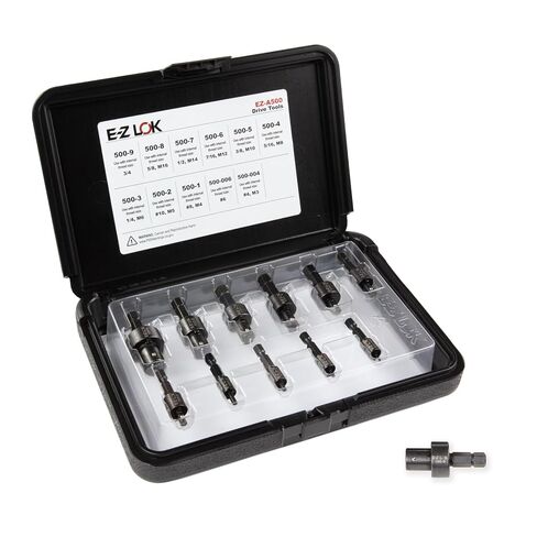 E-Z LOK Slotted Threaded Insert Drive Tool Assortment Kit for Metal and Wood, #4 to 3/4 in Saudi Arabia