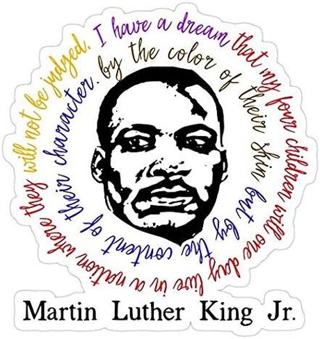 Martin Luther King Jr. Remembrance Gear, MLK Decal Sticker - Sticker Graphic - Auto, Wall, Laptop, Cell, Truck Sticker for Windows, Cars, Trucks in Saudi Arabia