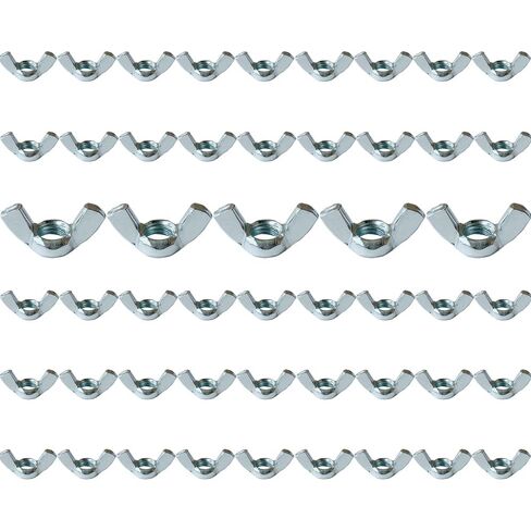 50 Pack Butterfly Wing Nuts 304 Stainless Steel Fasteners Parts Easy-Grip Thumb Screws for DIY Furniture Automotive (1/4"-20) in Saudi Arabia