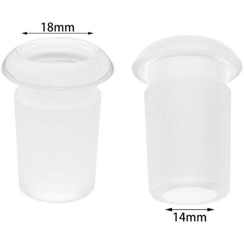 BLLNDX 2PCS Glass Fitting Adapters Laboratory Instrument Connectors 14/18MM Straight Pipe Inserts Fume Fittings for Chemistry Lab Setups in Saudi Arabia