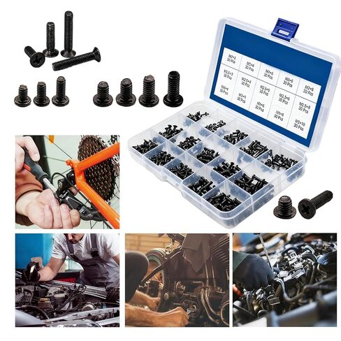 450pcs Laptop Notebook Computer Carbon Steel Screws Kit Set, Flat Head Phillips Screw Assortments, M2-M3 Countersunk SSD Screws Accessories for SSD, PC, Notebook, Laptop in Saudi Arabia