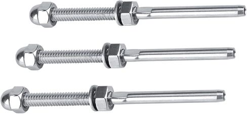 Dioche Cable Tensioner 10pcs Stainless Steel Threaded Tensioner Stud Ends for 1/8" Cable Railing System – Heavy Duty High Strength, Ideal for IndoorOutdoor Use, Easy Installation in Saudi Arabia