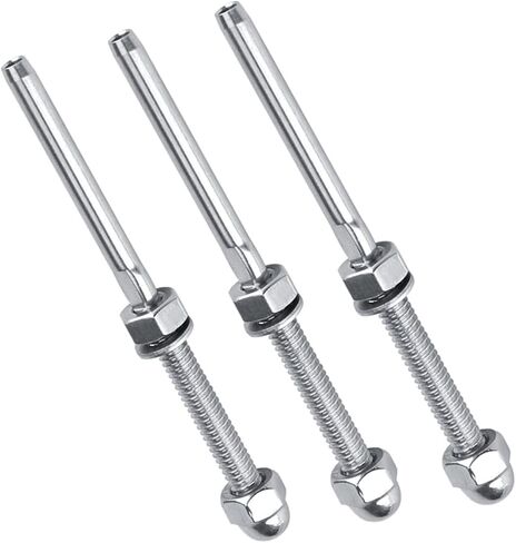 Dioche Cable Tensioner 10pcs Stainless Steel Threaded Tensioner Stud Ends for 1/8" Cable Railing System – Heavy Duty High Strength, Ideal for IndoorOutdoor Use, Easy Installation in Saudi Arabia