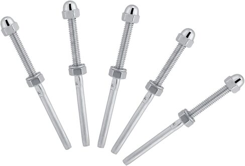 Dioche Cable Tensioner 10pcs Stainless Steel Threaded Tensioner Stud Ends for 1/8" Cable Railing System – Heavy Duty High Strength, Ideal for IndoorOutdoor Use, Easy Installation in Saudi Arabia