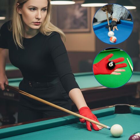 6 Pcs 3 Fingers Pool Gloves Universal Non-Slip Elastic Cue Sports Billiard Gloves Breathable Control Sport Show Glove for Women and Men 3 Colors Pool Hall Professional Glove for Left and Right Hand in Saudi Arabia