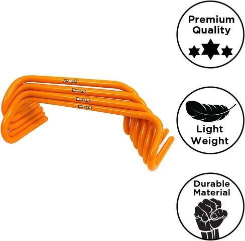 Multi-Sport Speed Training Hurdles Set of 6 Mini Hurdles for Agility & Coordination, Lightweight PVC Construction, Ideal for Football, Soccer, Baseball, Hockey, Track, Tennis, Lacrosse, 6 inch in Saudi Arabia
