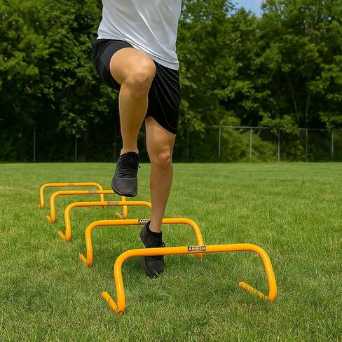 Multi-Sport Speed Training Hurdles Set of 6 Mini Hurdles for Agility & Coordination, Lightweight PVC Construction, Ideal for Football, Soccer, Baseball, Hockey, Track, Tennis, Lacrosse, 6 inch in Saudi Arabia