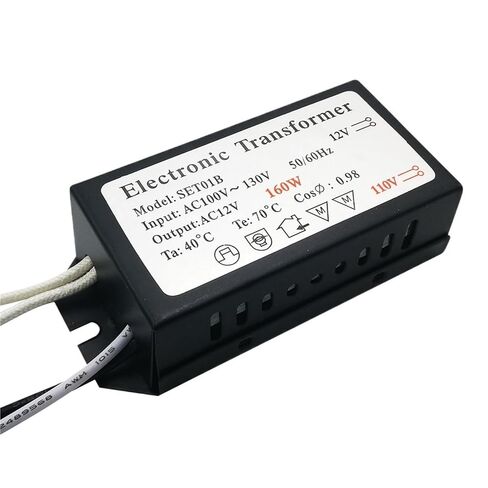110V Electronic Transformer 60W 120w 160W AC110V-130V to AC 12V Power Supply for G4 Halogen Crystal Lamp Beads Quartz Chandelier(60W) in Saudi Arabia