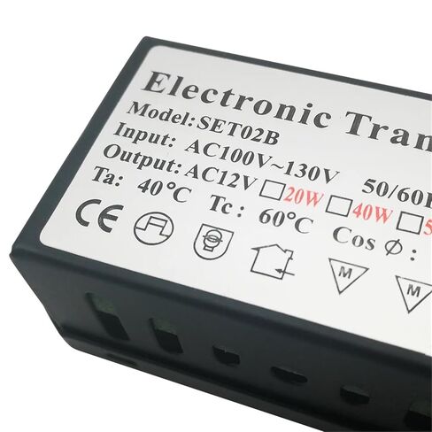 110V Electronic Transformer 60W 120w 160W AC110V-130V to AC 12V Power Supply for G4 Halogen Crystal Lamp Beads Quartz Chandelier(60W) in Saudi Arabia