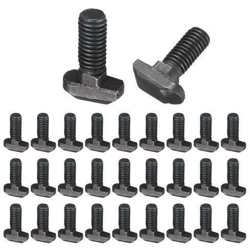 Uxcell 30 قطعة M8x20mm t فتحة منسدلة، مسامير رأس مطرقة من الفولاذ الكربوني على شكل حرف T مسمار منزلق للمعيار الأوروبي 40 سلسلة من الألومنيوم in Kuwait