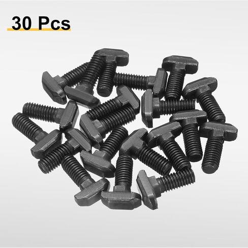 Uxcell 30 قطعة M8x20mm t فتحة منسدلة، مسامير رأس مطرقة من الفولاذ الكربوني على شكل حرف T مسمار منزلق للمعيار الأوروبي 40 سلسلة من الألومنيوم in Kuwait