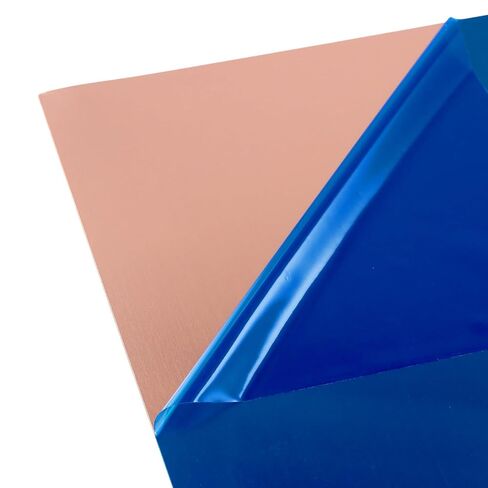 TAICHEUT 3 عبوات من صفائح النحاس النقي مقاس 12 × 12 بوصة، لوحة نحاسية قياس 24 مع طبقة حماية مزدوجة صفائح نحاسية معدنية للصياغة، DIY، صناعة المجوهرات والإصلاحات الكهربائية in Saudi Arabia