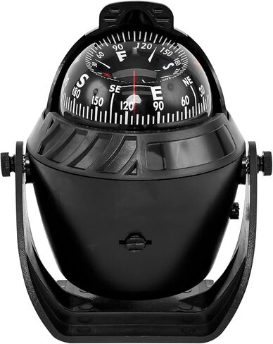 Sea Marine Compass with Mount Compasses Ball Waterproof for Boat Caravan White Sea Marine Compass with Mount for Boat Caravan Truck Car Navigation Compass Boat Sea Marine - Black in Saudi Arabia