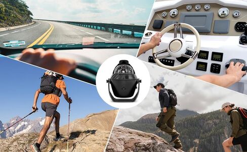 Sea Marine Compass with Mount Compasses Ball Waterproof for Boat Caravan White Sea Marine Compass with Mount for Boat Caravan Truck Car Navigation Compass Boat Sea Marine - Black in Saudi Arabia