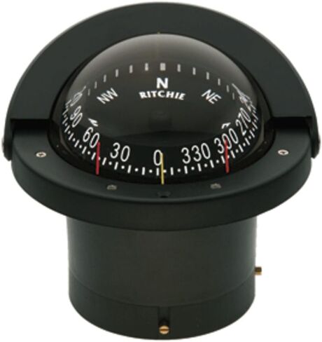 Ritchie Navigator Flush Mount Compasses 4-1/2 Dial Flush Mt Navi. Combi Compass Blk in Saudi Arabia