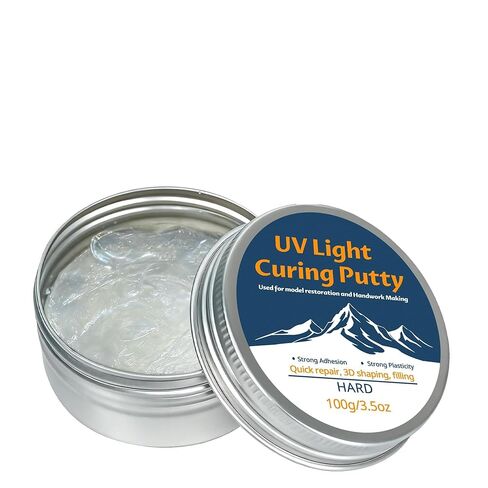 100g UV Light Curing Putty for DIY Crafts – Fast-Cure Modeling & Repair Putty, Multi-Purpose Adhesive for 3D Prints, Miniatures & Creative Projects, Easy to Shape & Durable in Kuwait
