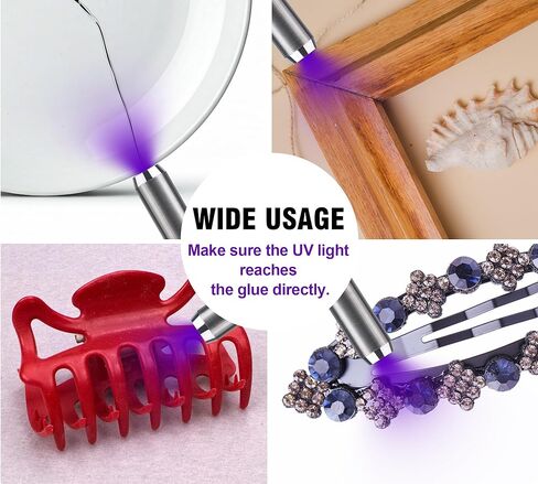 UV Resin Kit with UV Light, 60g Fast Curing UV Resin with Rechargeable UV Flashlight, 5-Second Cure Transparent UV Glue for Bonding and Welding Jewelry, Plastic, Acrylic, Crafts, Glass Repair in Kuwait