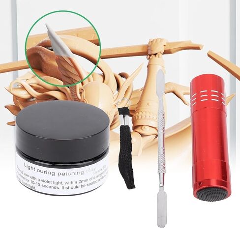 50g Modeling Putty Light Curing Putty Kit Quick Paste Adhesive Clay for 3D Prints Crafts Nails with Light for Repair Filler Multi Purpose in Saudi Arabia