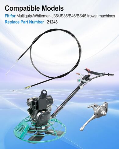 21243 Throttle Cable Kit Compatible With Multiquip-Whiteman J36 JS36 B46 BS46 Trowel Machines, Reinforced Control Handle in Saudi Arabia