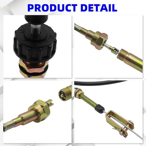 JOLINO VCGTX06 6FT Throttle Cable with 2 Throttle Cable Ends，Heavy Duty Locking Hand Throttle Control Cable with Vernier Adjustable Mechanism for Industrial Commercial PTO Dump Control Cable in Kuwait