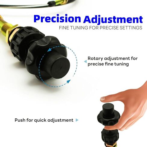 JOLINO VCGTX06 6FT Throttle Cable with 2 Throttle Cable Ends，Heavy Duty Locking Hand Throttle Control Cable with Vernier Adjustable Mechanism for Industrial Commercial PTO Dump Control Cable in Kuwait