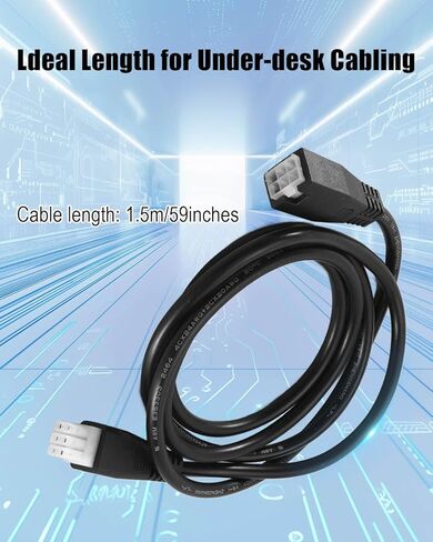 PUXWQT 6 Pin Male to Female Standing Desk Connection Cable, 1.5M/59Inch Standing Desk Controller Wiring Harness Connect Lifting Column to Control Box in Saudi Arabia