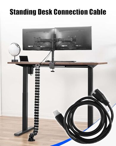 PUXWQT 6 Pin Male to Female Standing Desk Connection Cable, 1.5M/59Inch Standing Desk Controller Wiring Harness Connect Lifting Column to Control Box in Saudi Arabia