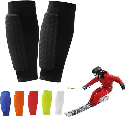 منصات حراس كرة القدم لكرة القدم للشباب البالغين ، مدافع Shin Shin Shin Kids ، غلاف ضغط العجل مع منصات قرص العسل ، ومواد كرة القدم الواقية من وسادات الساق للبنين ، والبنات in Kuwait