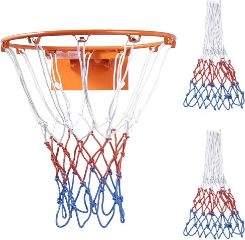Heavy Duty Basketball Nets 2 Pack, 12-Loop Professional All-Weather Replacement - Upgraded Thick Anti-Whip Design, Fade & Tangle Resistant for Standard Indoor/Outdoor Hoops in Saudi Arabia