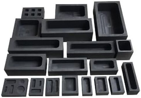 Graphite Tank Square Graphite Crucible Graphite Mold Cast Gold Billet Mold and Silver Graphite Gutter Silver Strips Gold (Color : 70 x 45 x 20mm) in Saudi Arabia