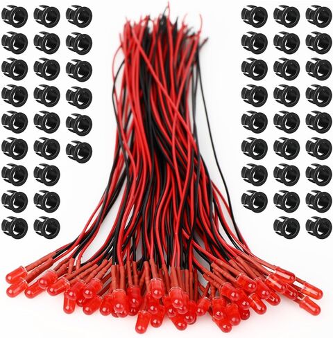 OWOFYDR 12V Pre-Wired 5mm LED Diode | Mini Led (9V-12V) - 6 Colors x 10 Pcs Micro LED Lights (60 Pcs Total) for Model Assortment Kit in Saudi Arabia