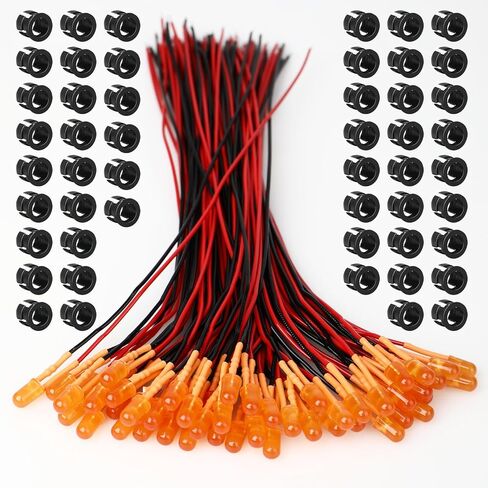 OWOFYDR 12V Pre-Wired 5mm LED Diode | Mini Led (9V-12V) - 6 Colors x 10 Pcs Micro LED Lights (60 Pcs Total) for Model Assortment Kit in Saudi Arabia