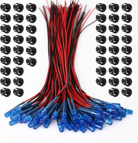 OWOFYDR 12V Pre-Wired 5mm LED Diode | Mini Led (9V-12V) - 6 Colors x 10 Pcs Micro LED Lights (60 Pcs Total) for Model Assortment Kit in Saudi Arabia