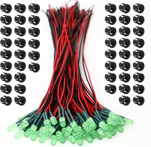 OWOFYDR 12V Pre-Wired 5mm LED Diode | Mini Led (9V-12V) - 6 Colors x 10 Pcs Micro LED Lights (60 Pcs Total) for Model Assortment Kit in Saudi Arabia