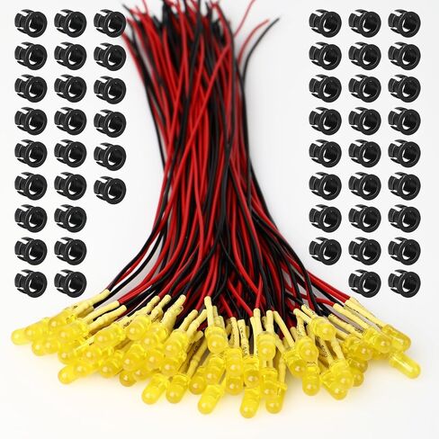 OWOFYDR 12V Pre-Wired 5mm LED Diode | Mini Led (9V-12V) - 6 Colors x 10 Pcs Micro LED Lights (60 Pcs Total) for Model Assortment Kit in Saudi Arabia