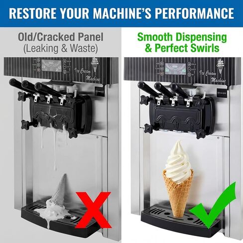 باب تفريغ الموزع ذو اللوحة الأمامية من FixoTech متوافق مع ماكينات الآيس كريم VEVOR YKF الناعمة - مجموعة كاملة من لوحة الواجهة مع 3 مقابض وقضبان الصمامات والأختام - أجزاء تجارية من درجة الطعام in Kuwait